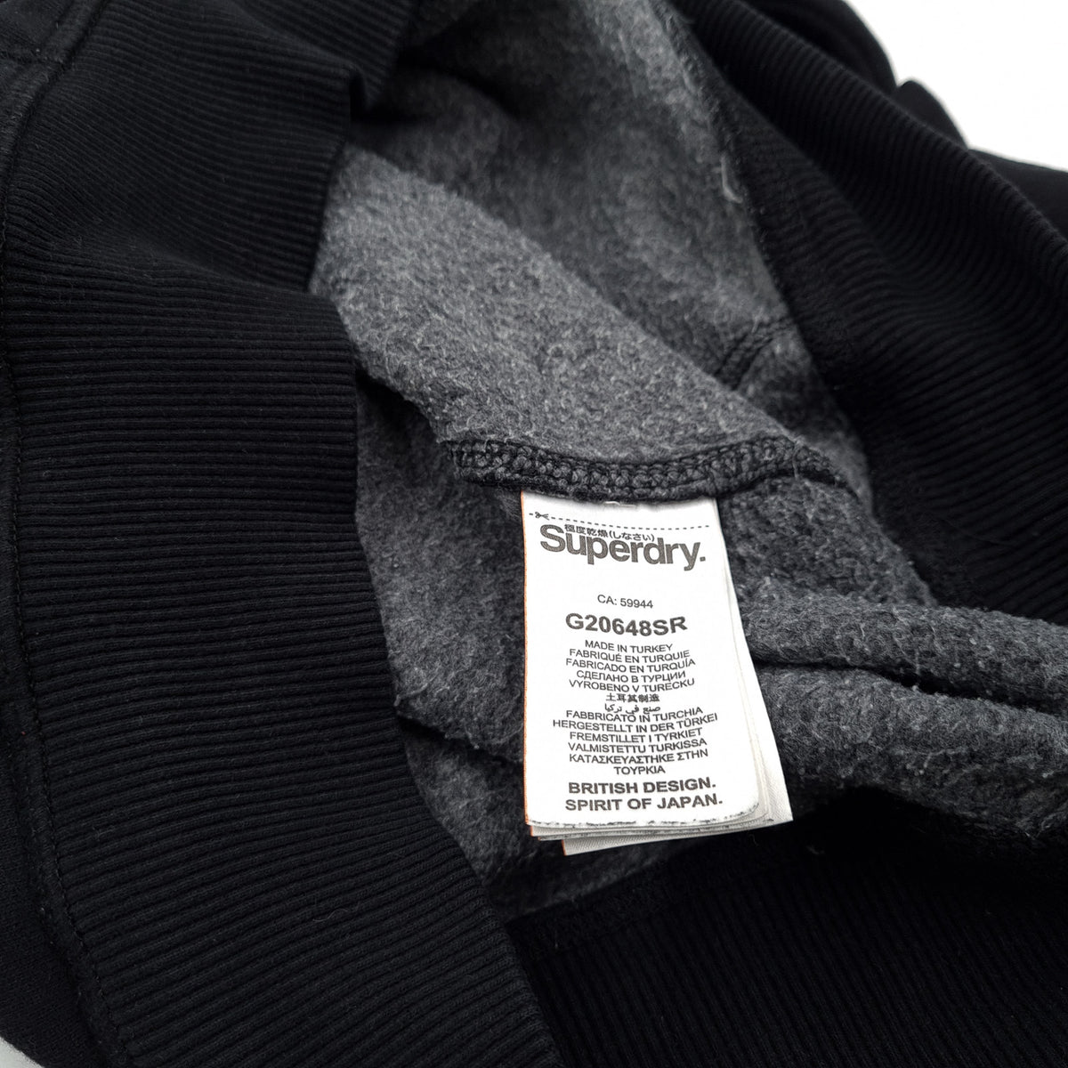 Vintage Superdry Hoodie Pullover Sweatshirt Women Black Size XS 36, detail view 4, image 6 of 8
