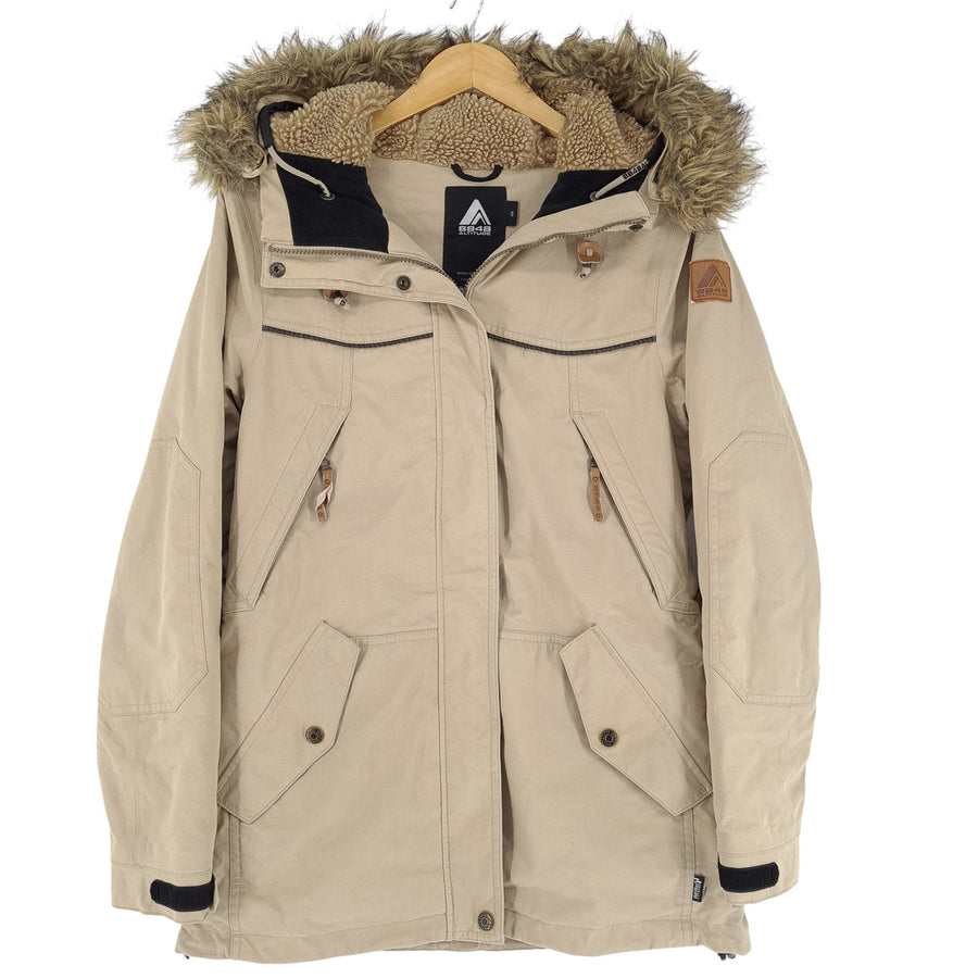8848 Altitude Parka giacca Donna Winter Beige con cappuccio taglia 36