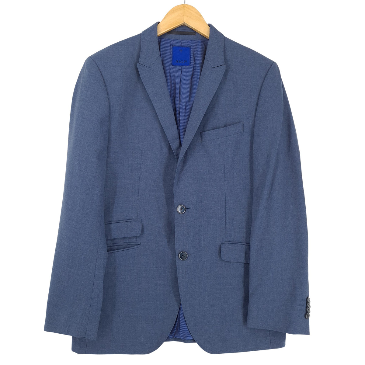 JOOP! Blazer Jacket Virgin Wool Blue Size EU 48 UK/US 38, front view, image 1 of 9