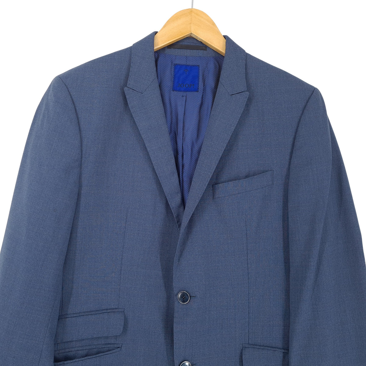 JOOP! Blazer Jacket Virgin Wool Blue Size EU 48 UK/US 38, back view, image 2 of 9