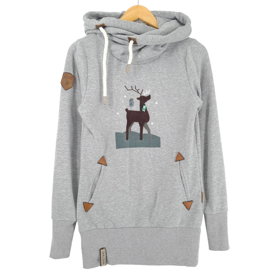 Naketano sweat à capuche Pullover sweat Femme coton gris taille S