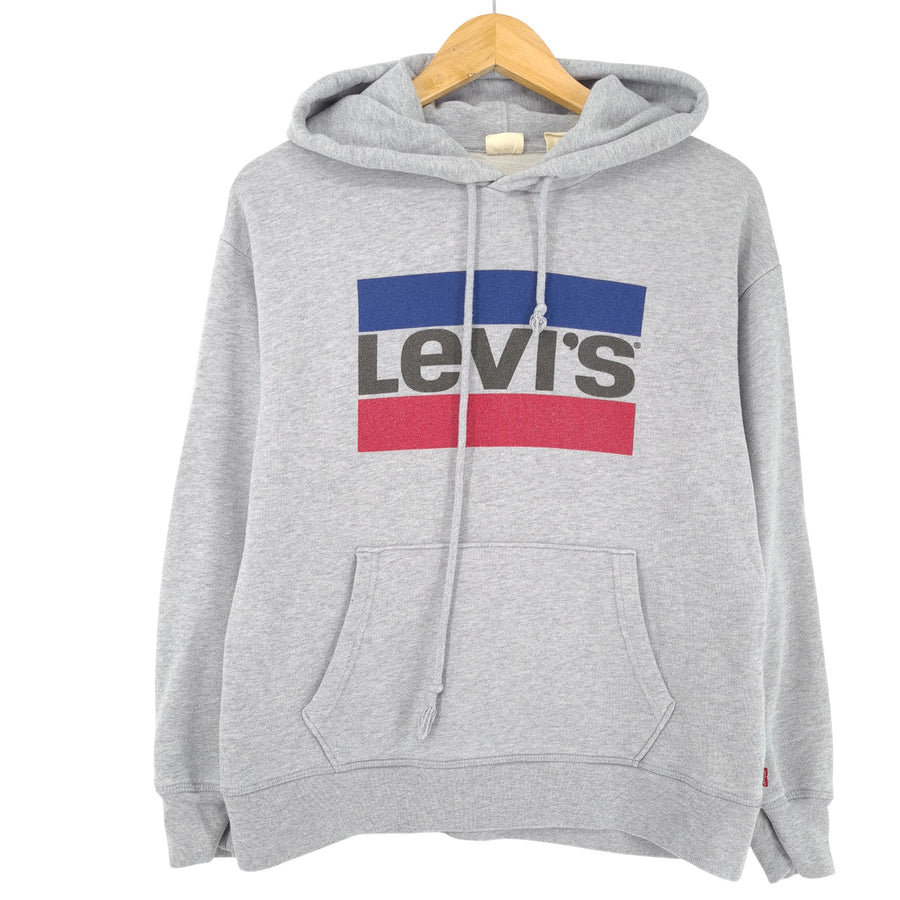 Vintage Levi's sweat à capuche Pullover sweat Femme coton gris taille XS