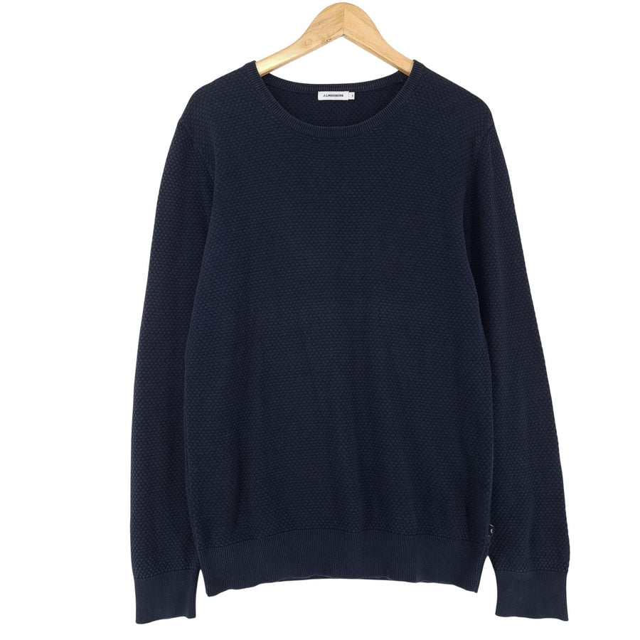 J.Lindeberg Jumper Sweater Pullover Men Blue Cotton Size M