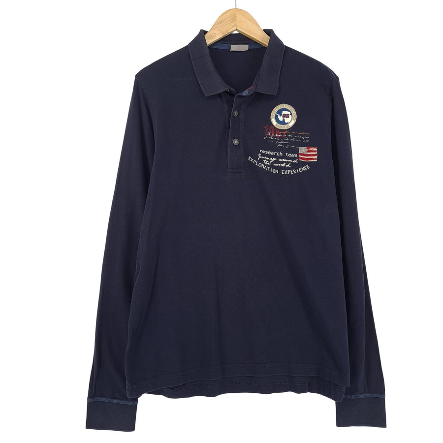Napapijri Jumper Sweater Pullover Men Blue Cotton Size L