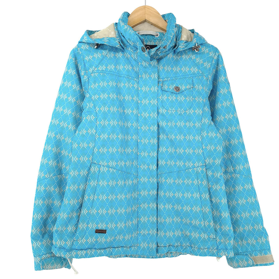 Icepeak veste Femme imperméable géométrique Print bleu à capuche taille 36