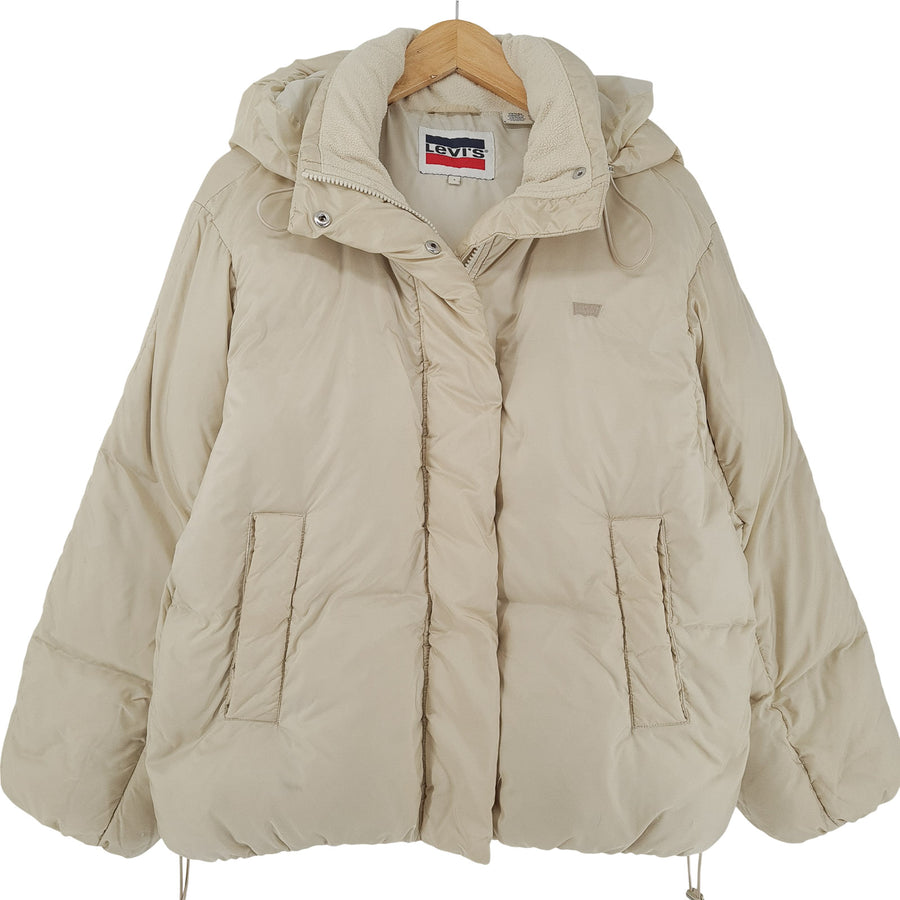 Levi's Puffer Down veste Femme Winter Warm oversize Beige à capuche taille S