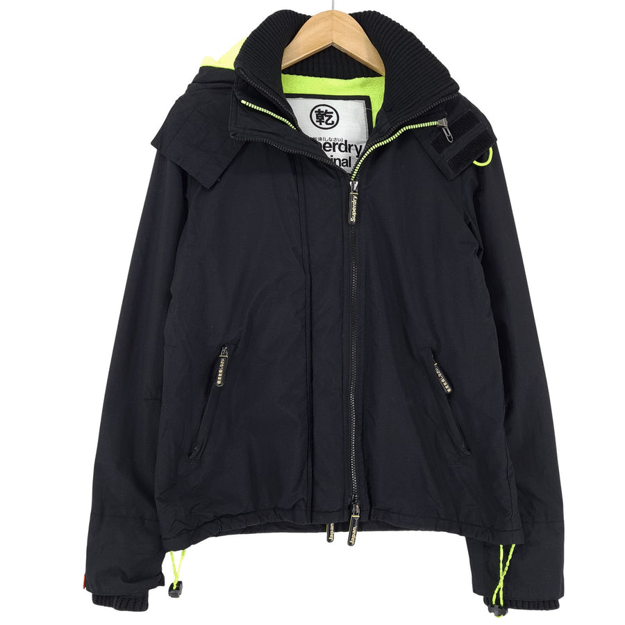 Superdry décontracté veste Femme Windcheater noir à capuche taille L