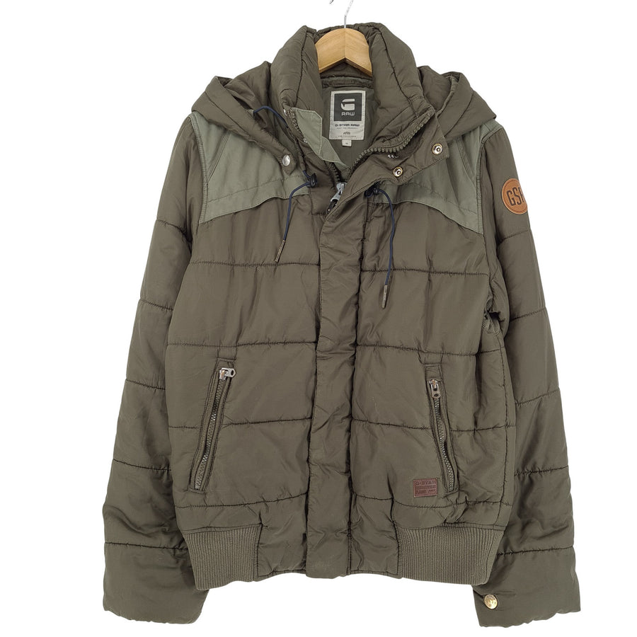 Vintage G-Star blouson aviateur Homme Puffer Quilted décontracté manteau taille M