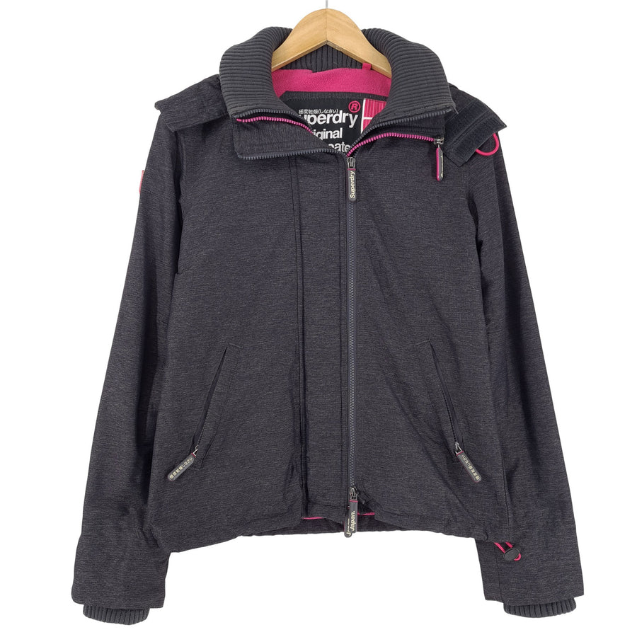 Superdry veste Femme Windbreaker décontracté manteau noir à capuche taille S