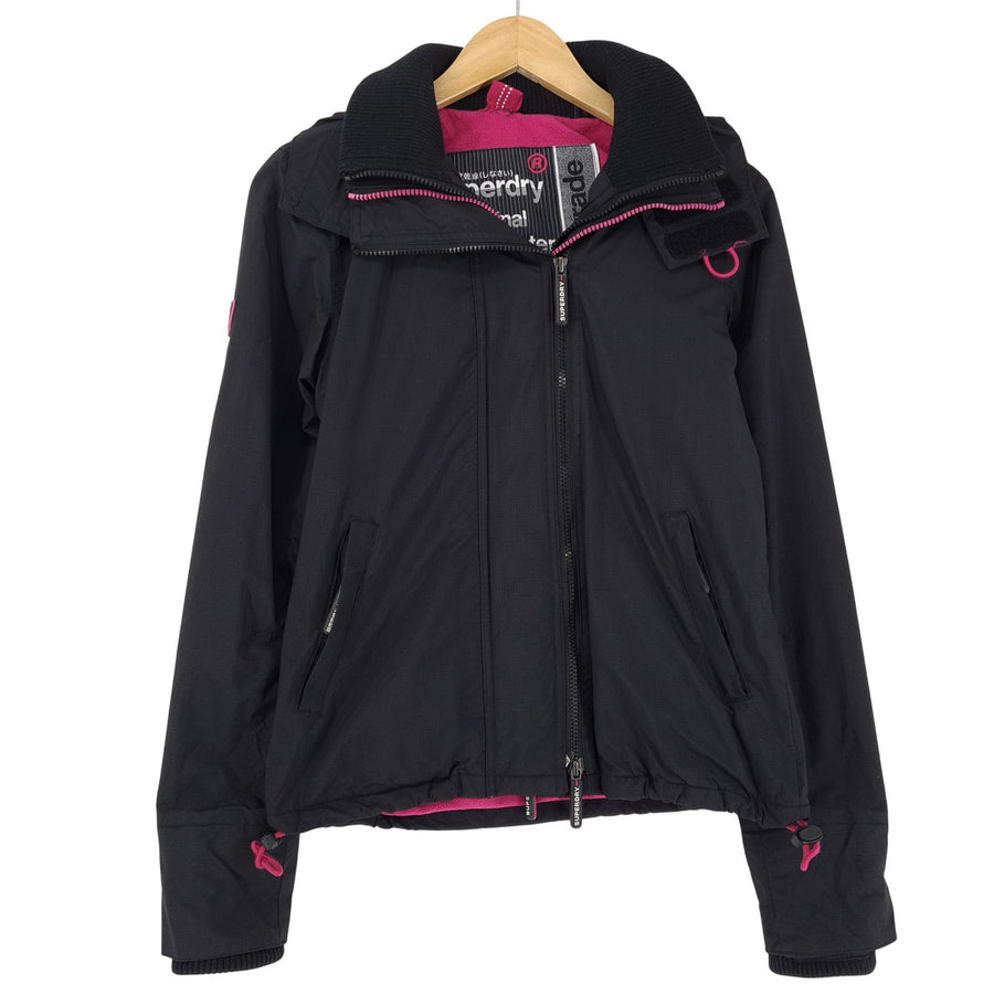 Superdry veste Femme Windbreaker décontracté manteau noir à capuche taille XS
