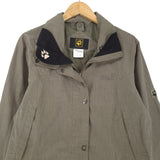 Jack Wolfskin Jacket Women Waterproof Texapore Hiking Rain Coat Grey Size M, back view, image 2 of 9