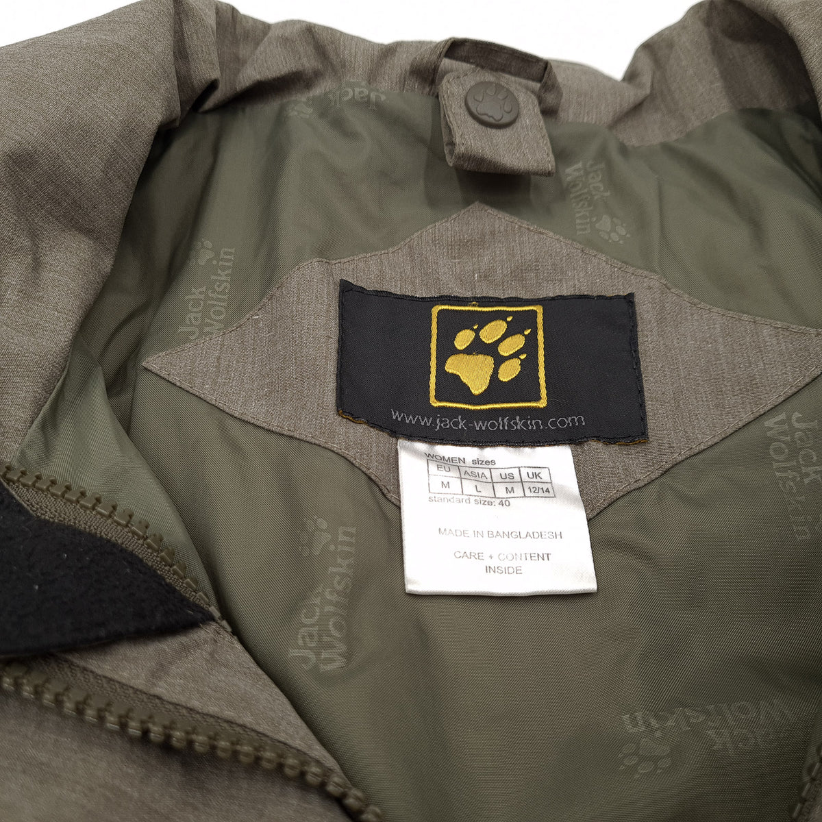 Jack Wolfskin Jacket Women Waterproof Texapore Hiking Rain Coat Grey Size M, detail view 2, image 4 of 9
