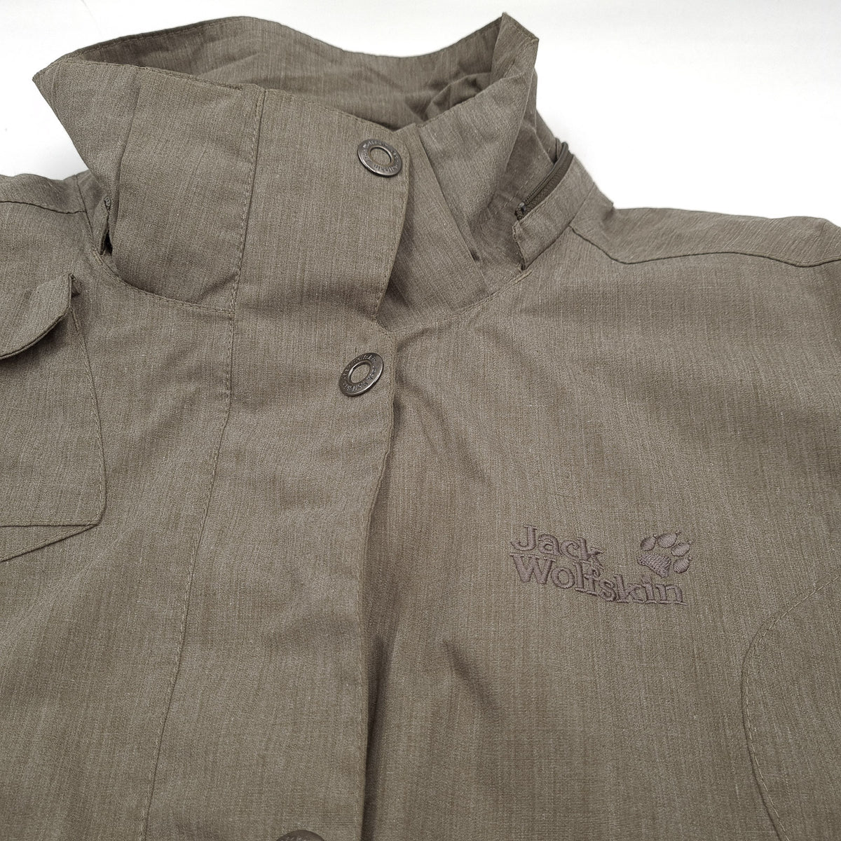 Jack Wolfskin Jacket Women Waterproof Texapore Hiking Rain Coat Grey Size M, detail view 3, image 5 of 9