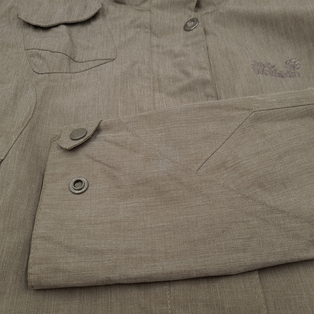Jack Wolfskin Jacket Women Waterproof Texapore Hiking Rain Coat Grey Size M, detail view 6, image 8 of 9
