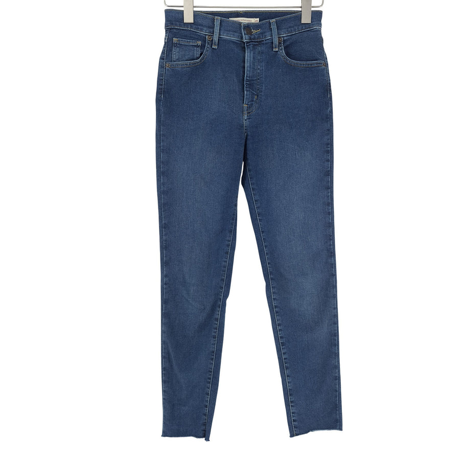 Levi's Jeans Mile High Super Skinny Raw Hems Women Stretch Slim Size W26 L30