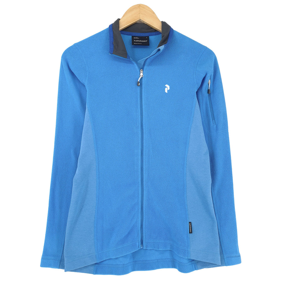Peak Performance Fleece Jacke Damen Outdoor Hiking Polartec blau Größe S