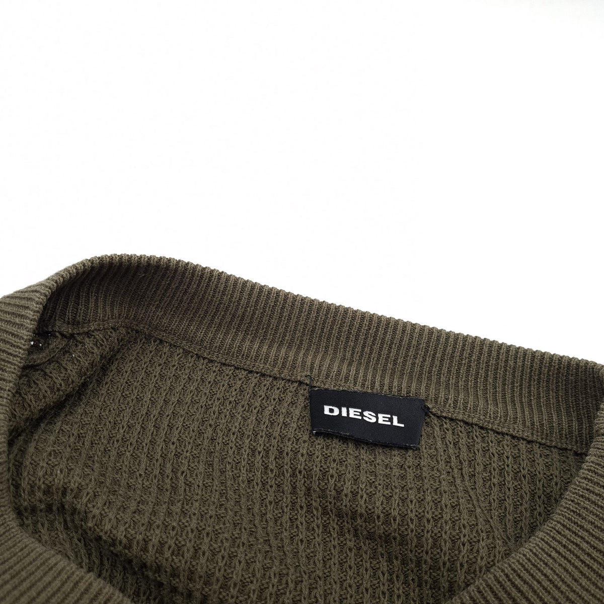 Diesel Jumper Sweater Pullover Men Green Cotton Size S, detail view 2, image 4 of 8