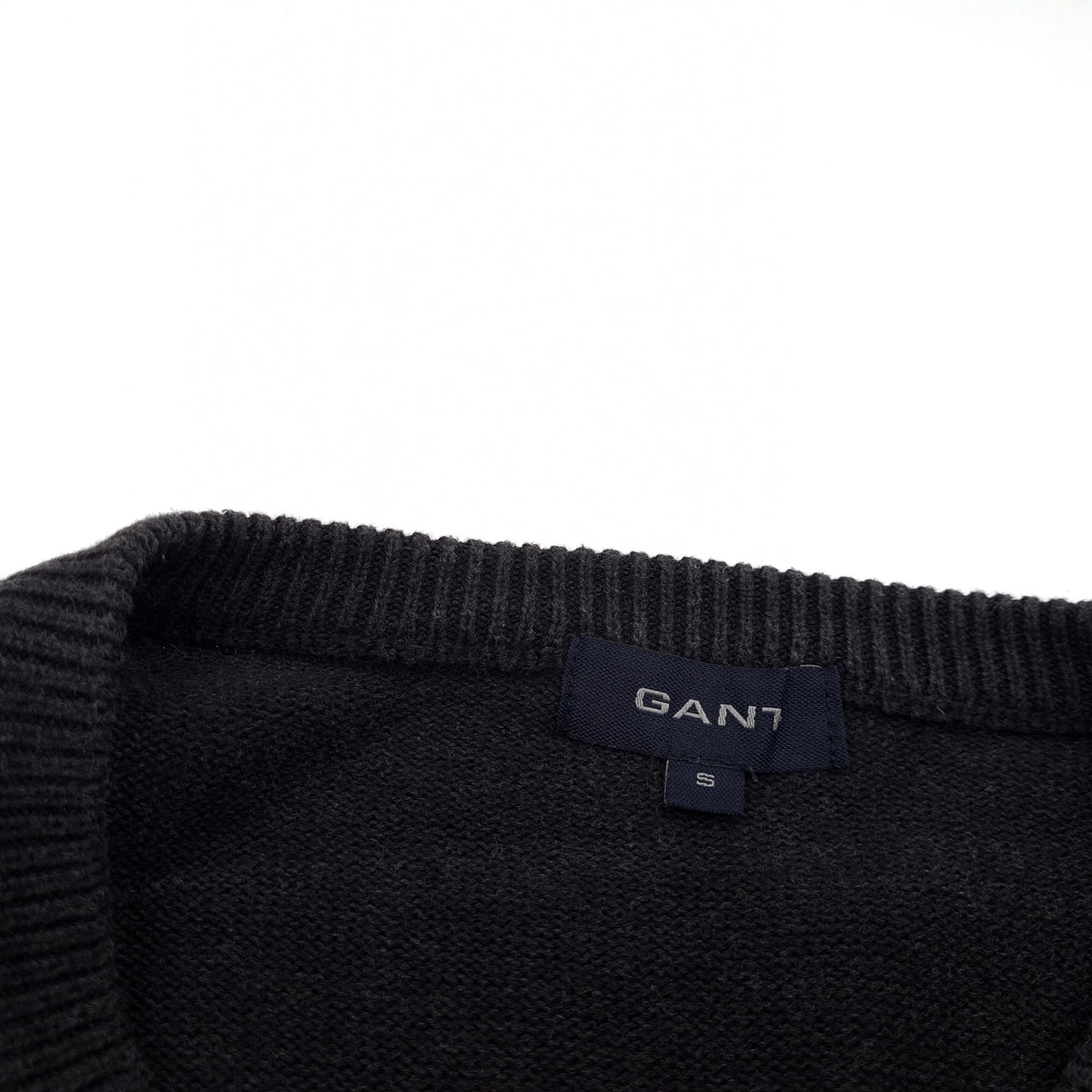 Vintage GANT Jumper Sweater Pullover Men Grey Cotton Size S, detail view 2, image 4 of 7