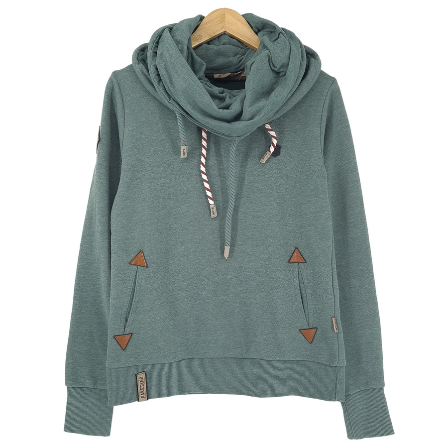 Naketano sweat à capuche Pullover sweat Femme vert coton taille M