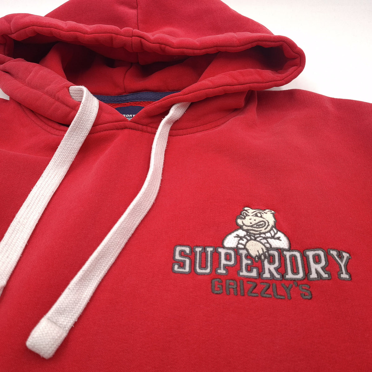 Superdry Hoodie Pullover Sweatshirt Men Red Cotton Size S, detail view 4, image 6 of 10
