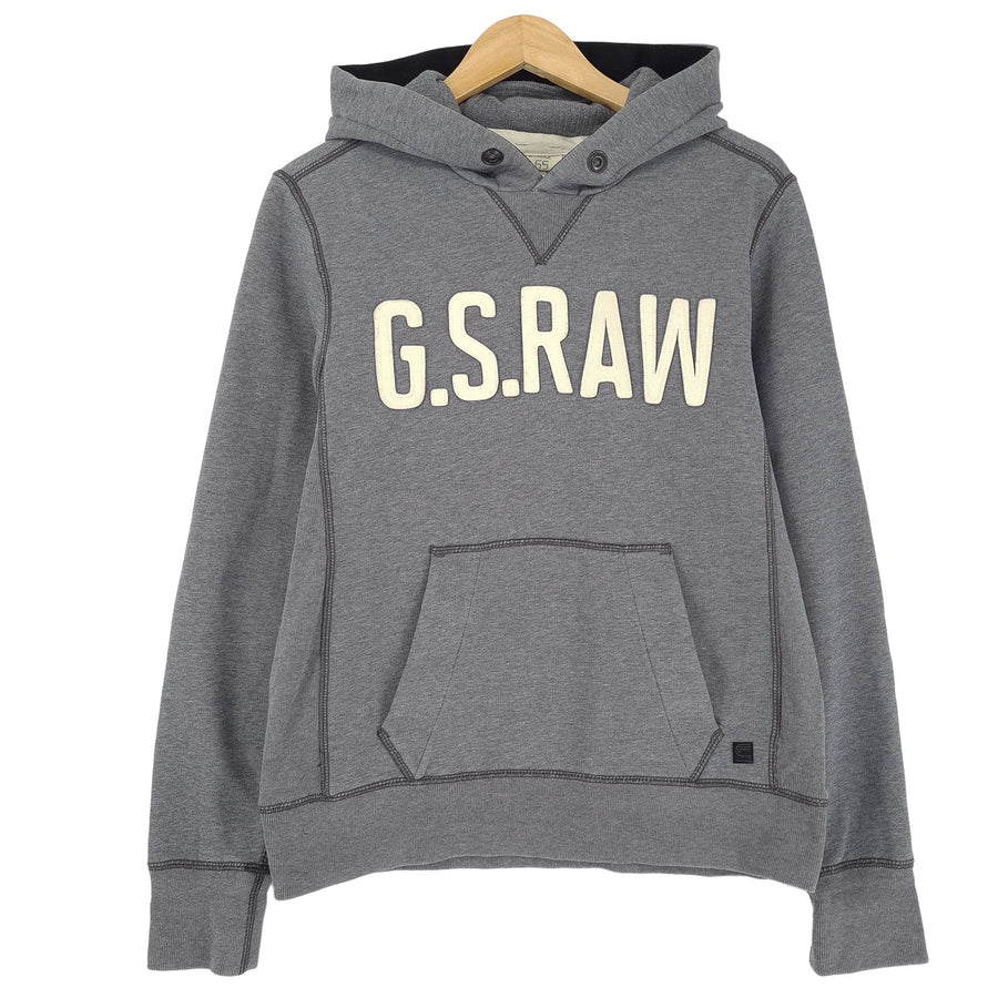 Vintage G-Star sweat à capuche Pullover sweat Homme coton gris taille M