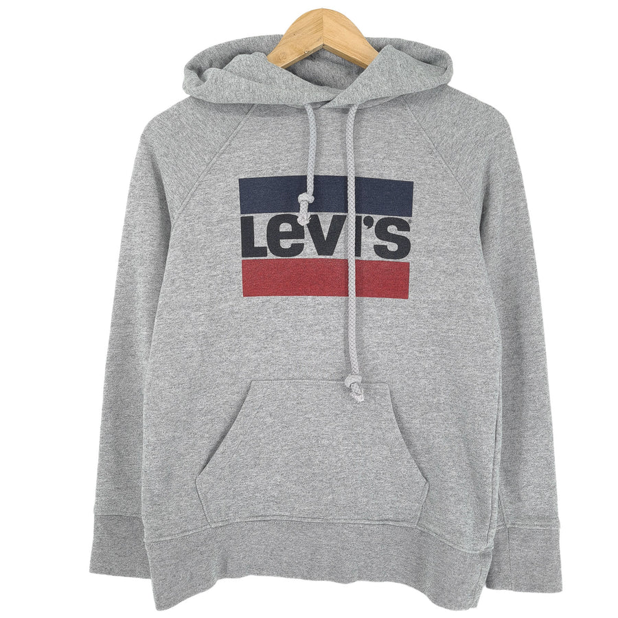 Vintage Levi's sweat à capuche Pullover sweat Femme coton gris taille XS