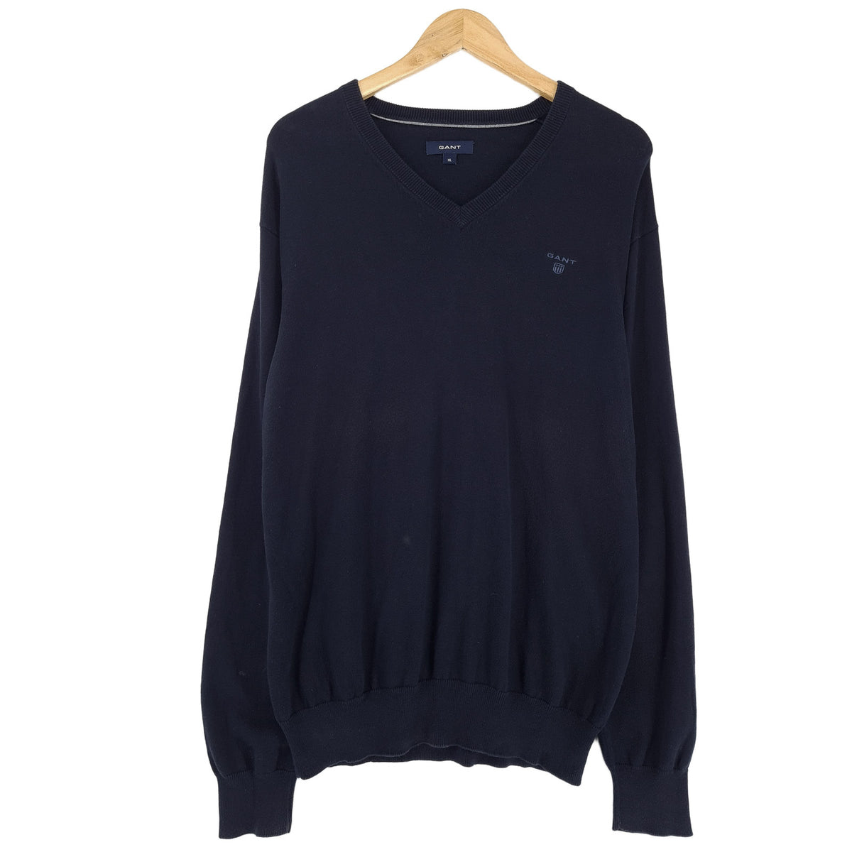 GANT Jumper Sweater Pullover Men Blue Cotton Size XL, front view, image 1 of 7