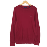 GANT Jumper Sweater Pullover Men Burgundy Red Cotton Size S, front view, image 1 of 8