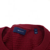 GANT Jumper Sweater Pullover Men Burgundy Red Cotton Size S, detail view 3, image 5 of 8