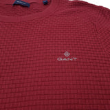 GANT Jumper Sweater Pullover Men Burgundy Red Cotton Size S, detail view 4, image 6 of 8