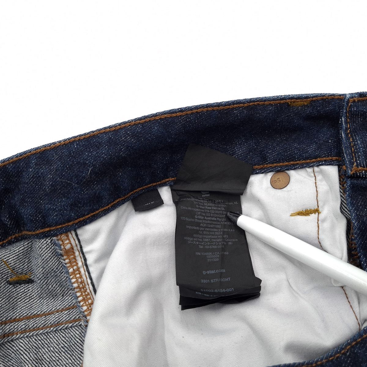G-Star Jeans 3301 Straight Men Regular Size W32 L32, detail view 7, image 9 of 10