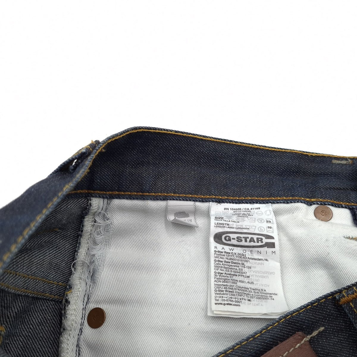 Vintage G-Star Jeans 3301 Slim Men Straight Size W29 L32, detail view 5, image 7 of 8