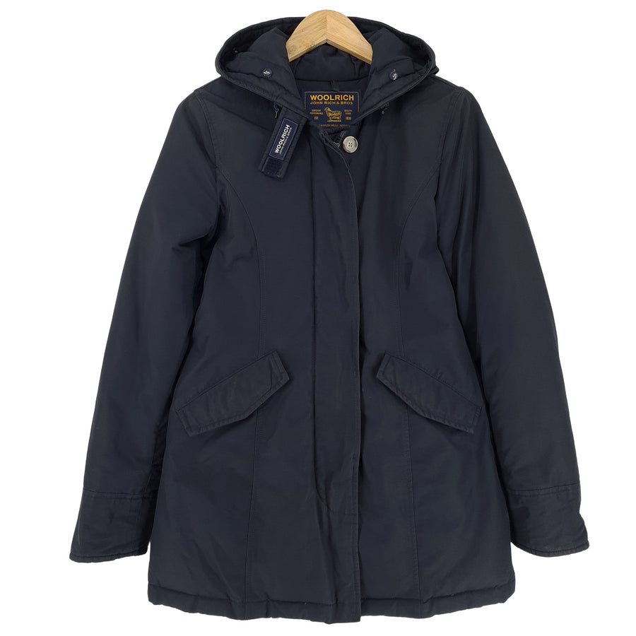Woolrich Parka Jacke blau Down wasserabweisend mit Kapuze Feather Damen Größe S