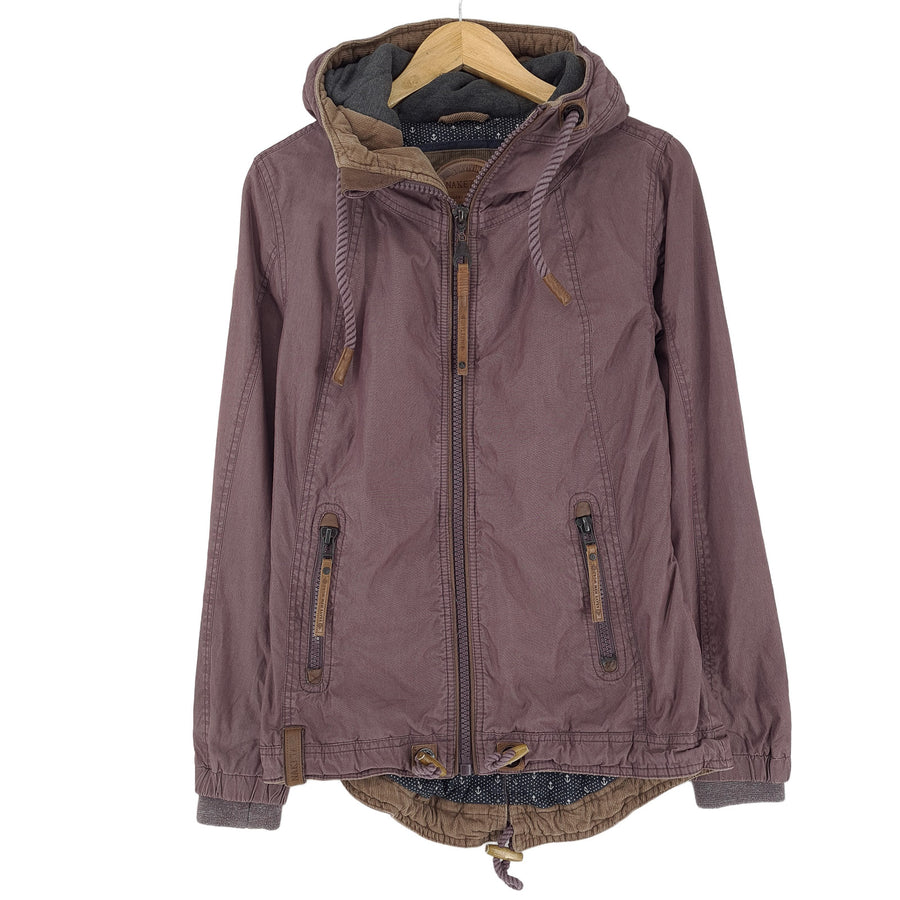 Naketano veste bordeaux à capuche Zip Pockets à manches longues Femme taille S
