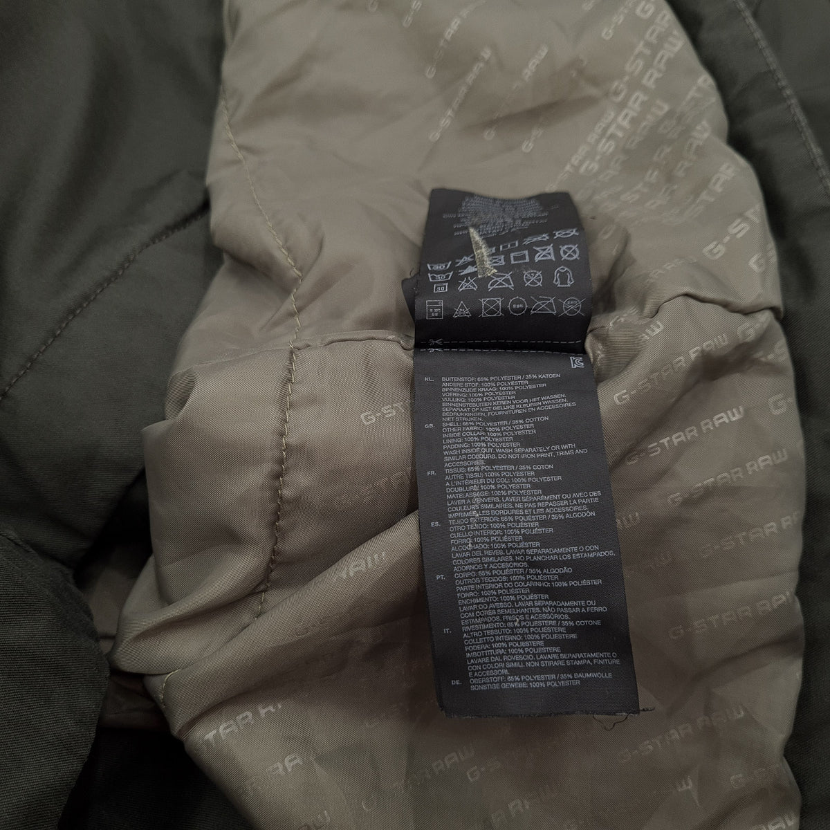 G-Star Vintage Mens Trench Coat Green Longline Overcoat Mac Raincoat Classic Size M, detail view 5, image 7 of 11