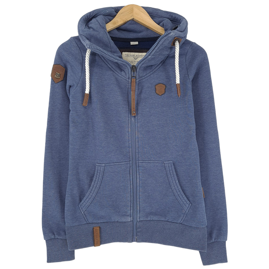 Naketano Zip sweat à capuche coton bleu classique à capuche sweat Hood Femme taille S