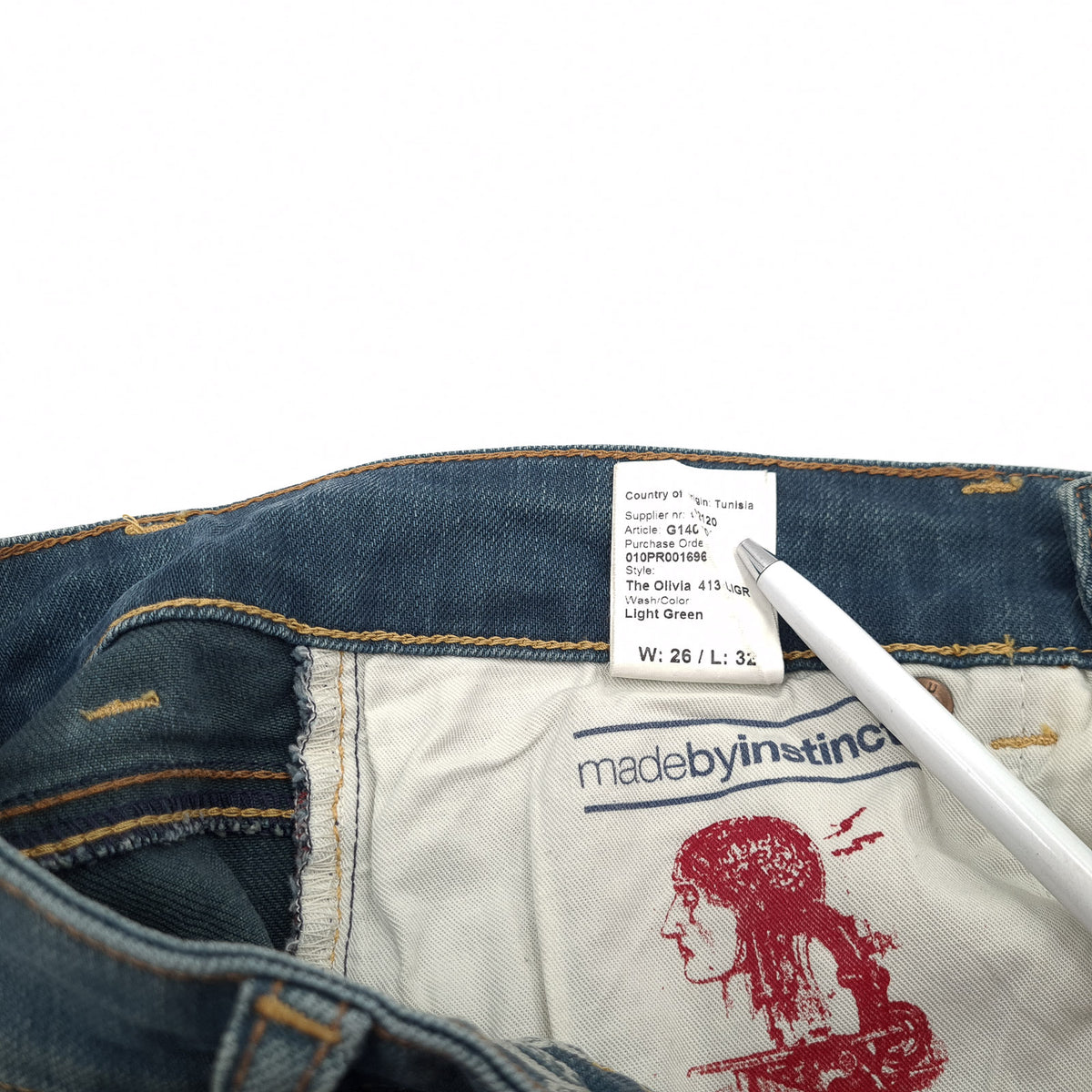 Vintage Gsus Sindustries Jeans Women Stretch Slim Skinny Size W26 L32, detail view 8, image 10 of 10