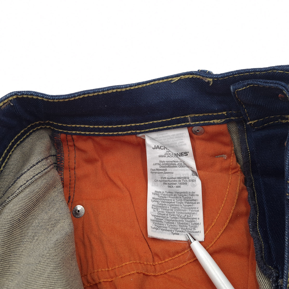 Jack & Jones Jeans Tim Men Stretch Slim Straight Size W27 L32, detail view 7, image 9 of 10