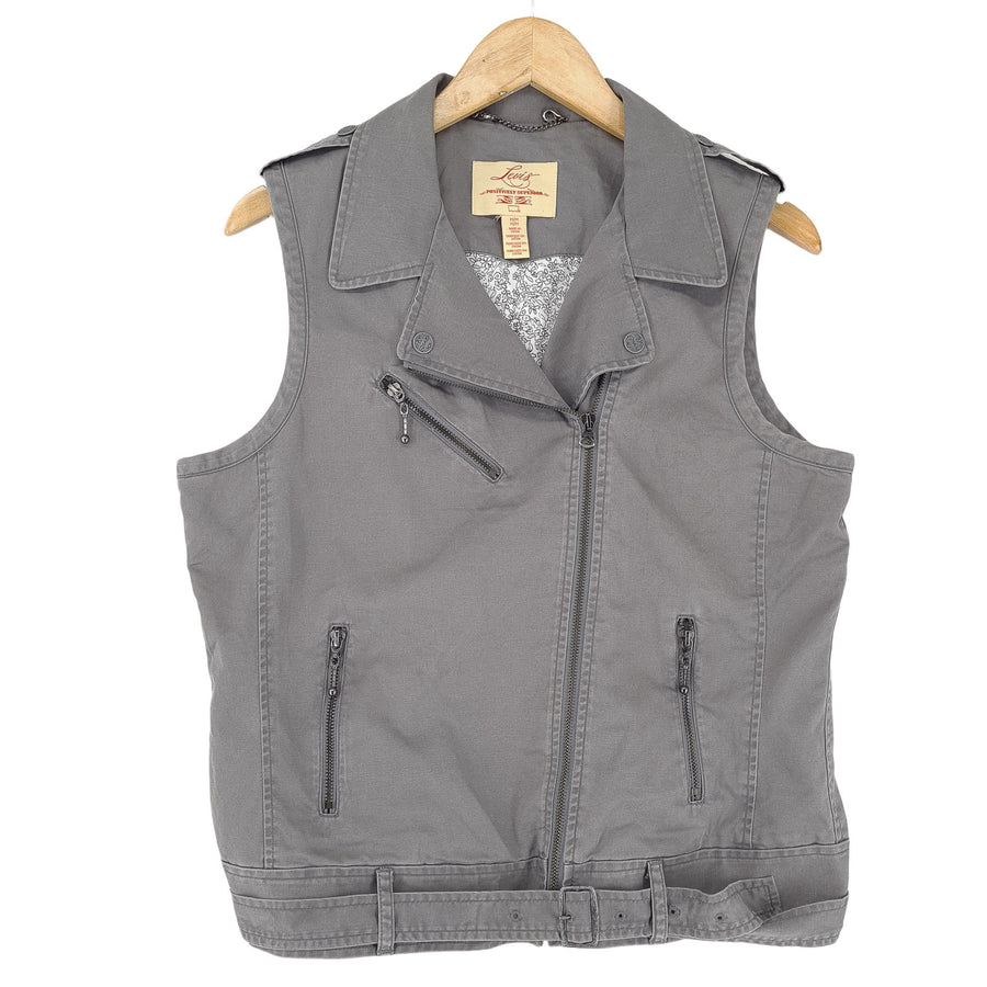 Levi's Vintage Biker veste coton gris Cropped Moto Rider Cafe Racer Femme taille M