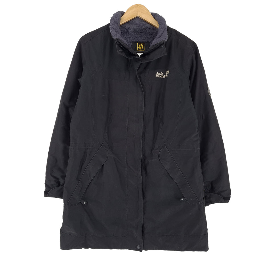 Jack Wolfskin Parka veste noir imperméable Longline Outdoor Femme taille M