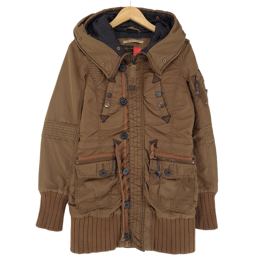 Khujo Parka Jacket Brown Hooded Outdoor Classic Fit Women Size M