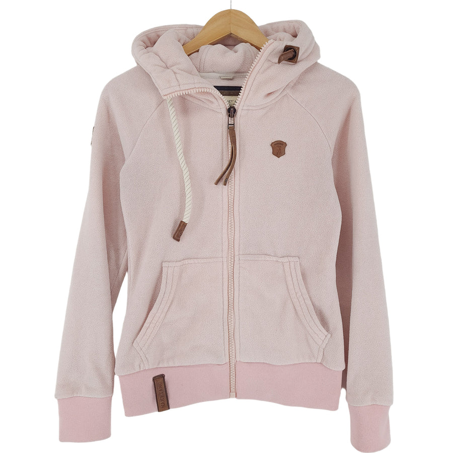 Naketano Femme Zip sweat à capuche Pink Tech polaire Moisture Wicking taille XS