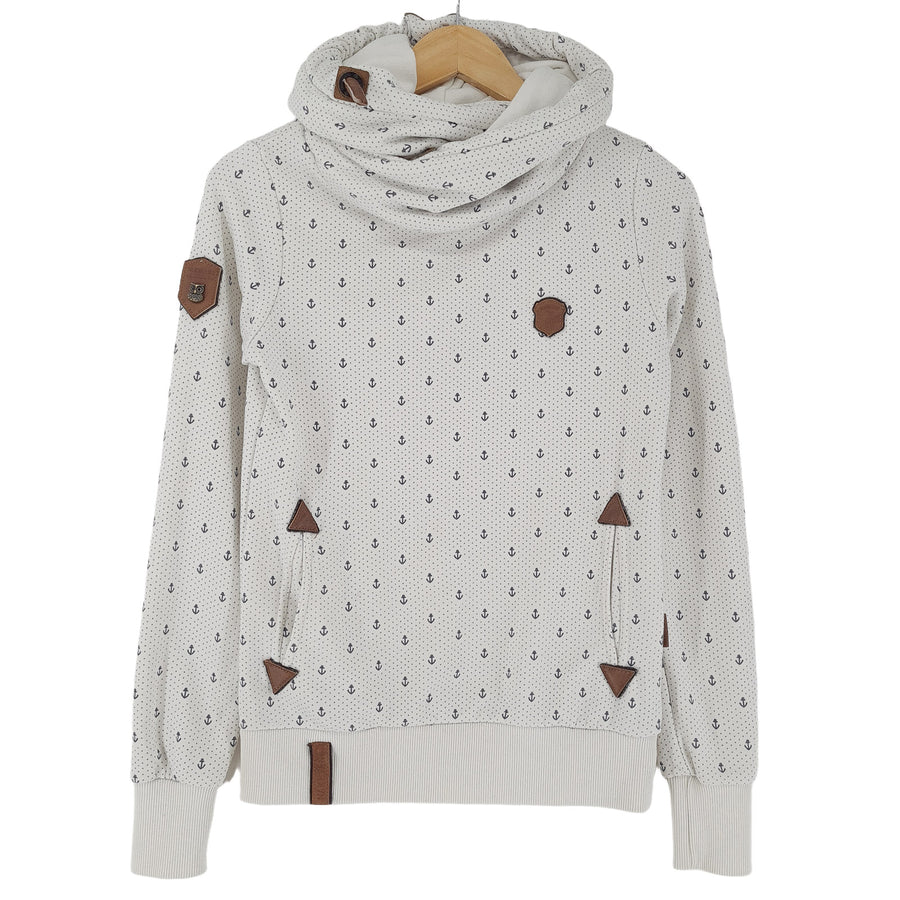 Naketano Pullover sweat à capuche coton blanc classique Femme taille S