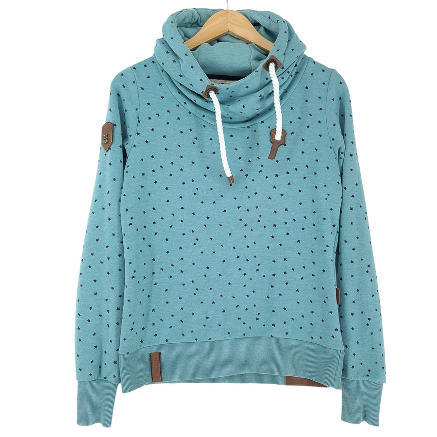 Naketano Pullover sweat à capuche coton bleu classique à capuche sweat Femme taille M