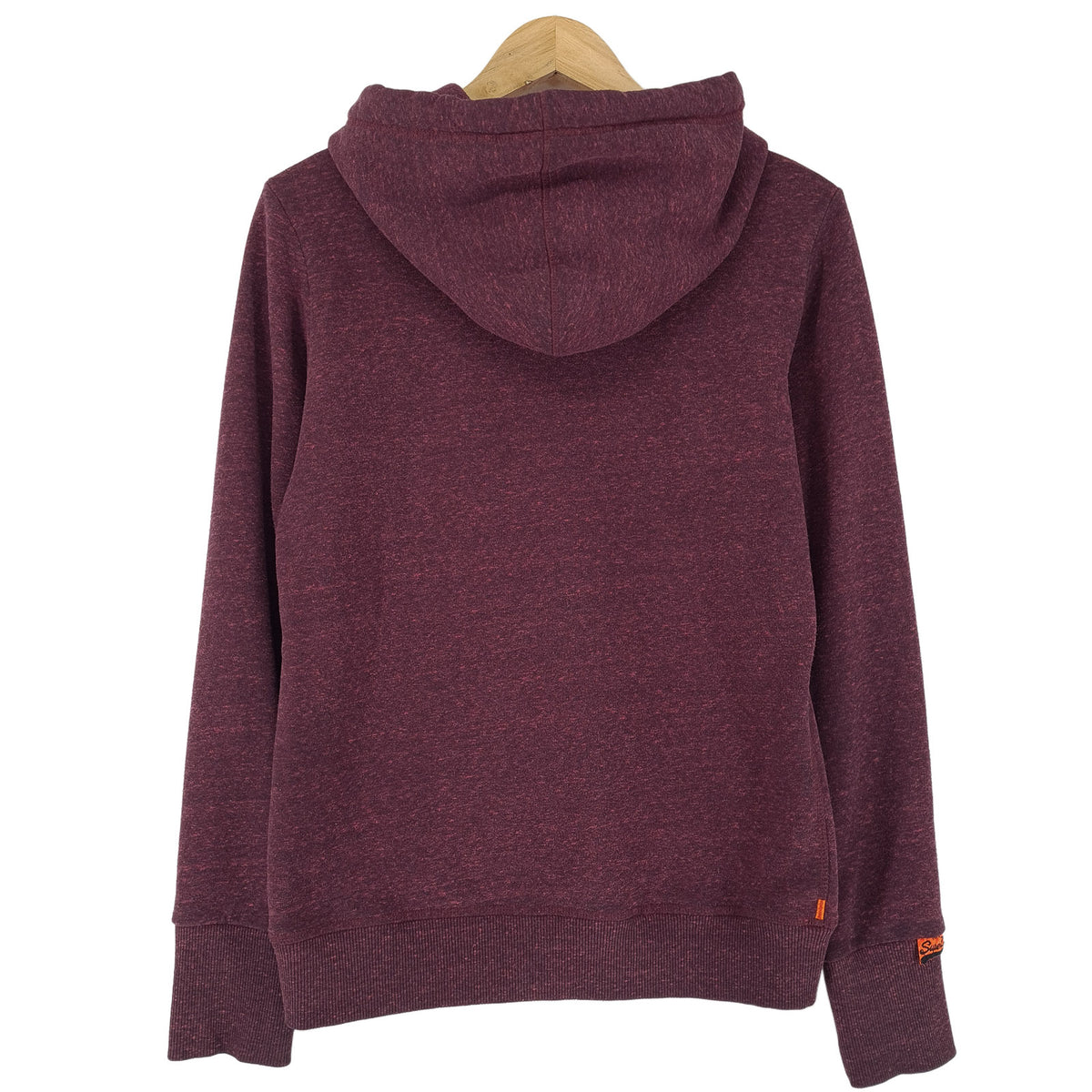 Superdry Pullover Hoodie Burgundy Cotton Hooded Sweatshirt Men Size M, detail view 1, image 3 of 8