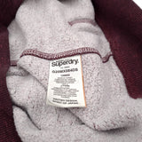 Superdry Pullover Hoodie Burgundy Cotton Hooded Sweatshirt Men Size M, detail view 4, image 6 of 8