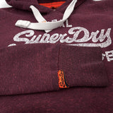 Superdry Pullover Hoodie Burgundy Cotton Hooded Sweatshirt Men Size M, detail view 6, image 8 of 8