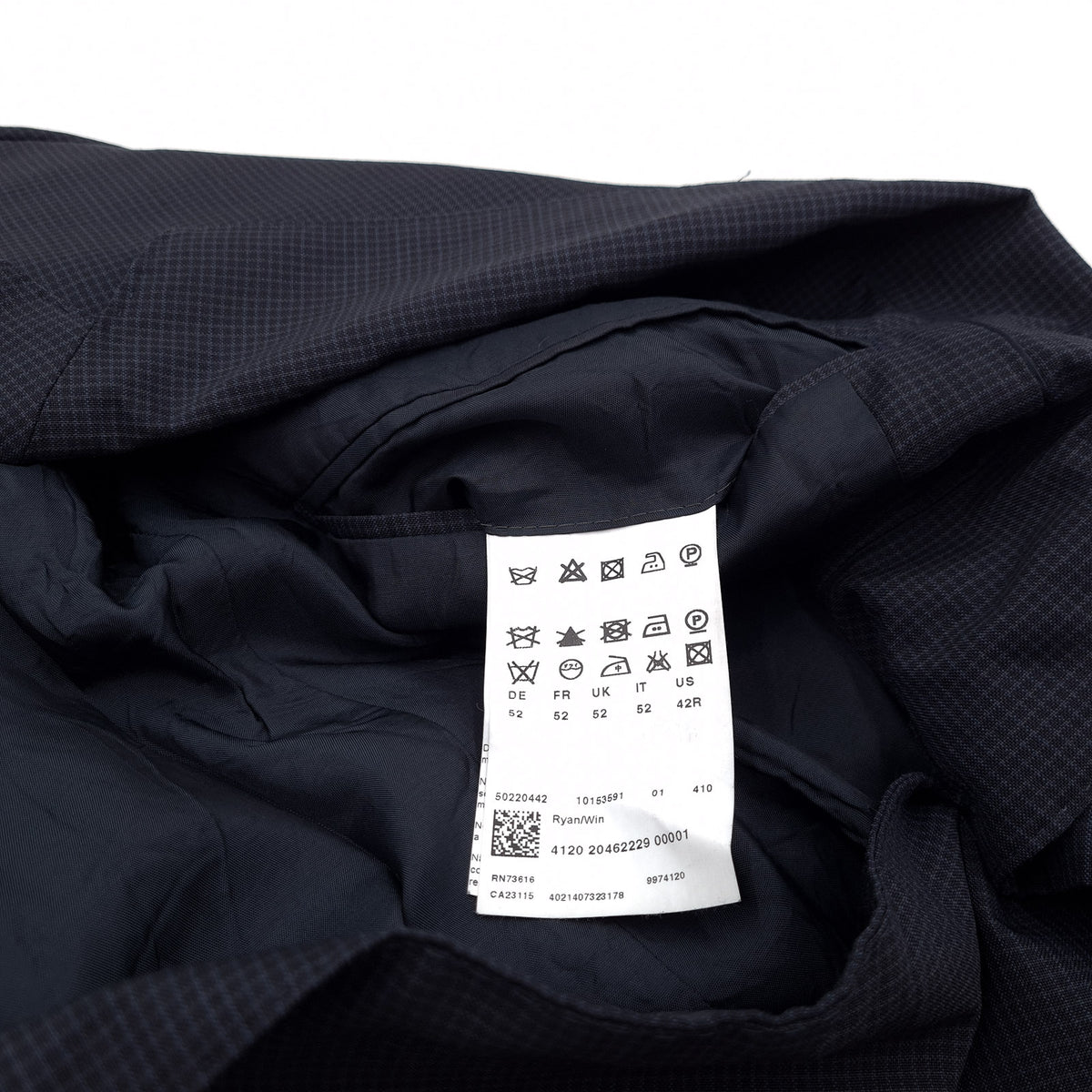 HUGO BOSS Mens Blazer Check Virgin Wool Sport Coat Size EU 52 UK/US 42R, detail view 3, image 5 of 8