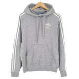 Adidas Vintage Pullover Hoodie Grey Cotton Classic Hooded Sweatshirt Women Size 34, front view, image 1 of 9