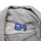 Adidas Vintage Pullover Hoodie Grey Cotton Classic Hooded Sweatshirt Women Size 34, detail view 2, image 4 of 9